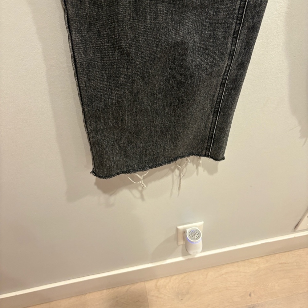 Stylish Charcoal Wide Leg Women's Jeans - Picture 5 of 7